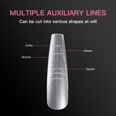 Multifunctional Soft Gel Nail Tips - Coffin