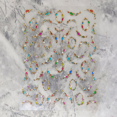 Rhinestone Nail Sticker - Colorful Gemstone