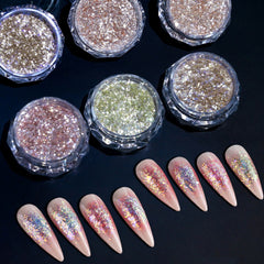 Aurora Nail Foil Flakes Set (Fine)