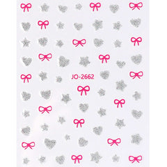 Nail Sticker - Glitter Butterfly Heart