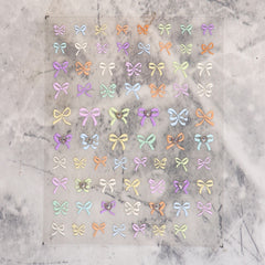 Rhinestone Nail Sticker - Coquette Bows(Macaron)