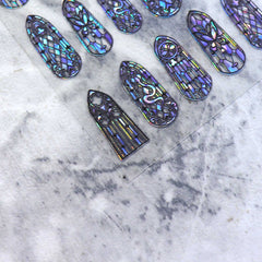 Shell Nail Sticker - Gothic Window (Long)