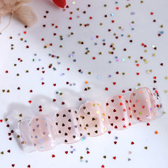 Mini Heart Nail Glitters - 6 Grids