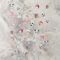 5D Nail Sticker - Cats 01