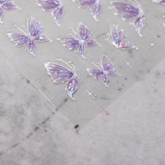 Jelly Nail Sticker - Purple Butterfly