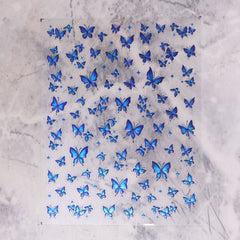 Chrome Nail Sticker - Blue Butterfly