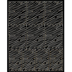 Nail Sticker - Plaid & Leopard Print Stencil