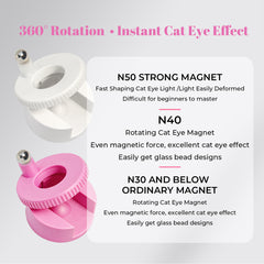 Automatic Glass Bead Cat Eye Design Magnet