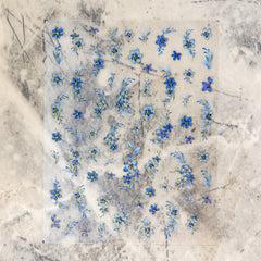 Chrome Nail Sticker - Blue and White Pottery