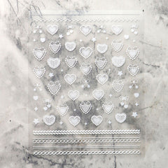 5D Nail Sticker - Heart Sweater