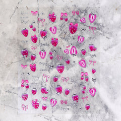 Chrome Nail Sticker - Pink Strawberry