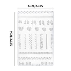 Nail Art Mold - JT051 Heart Sweater