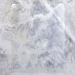 Chrome Nail Sticker - Fireworks & Castle