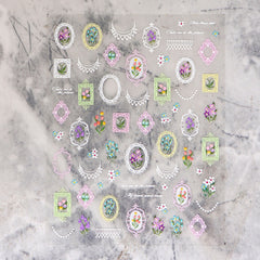 5D Nail Sticker - Flower Frame