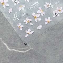Rhinestone Nail Sticker - Pear Flower