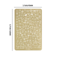 Nail Stamping Plates - Ribbon Bowknot