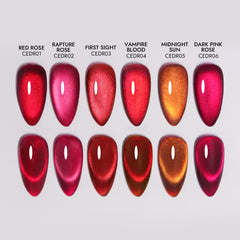 Dark Rose Cat Eye (Hema-Free) - CEDR01 Red Rose