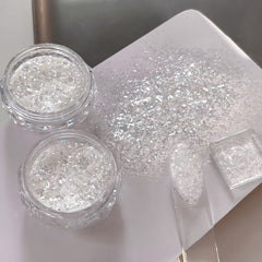 Silver Glitter Nail Art Flakes