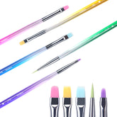 Rainbow Nail Art Brush Set