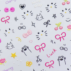 5D Nail Sticker - Hello Cat
