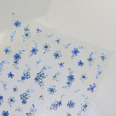 Chrome Nail Sticker - Blue and White Pottery