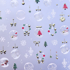 Jelly Nail Sticker - Snowflake Crystal Ball