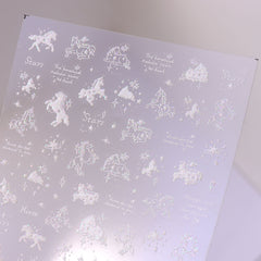 Glitter Nail Sticker - Dreamy Pegasus