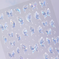 Jelly Nail Sticker - Blue Butterfly