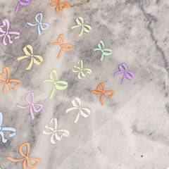 Rhinestone Nail Sticker - Coquette Bows(Macaron)