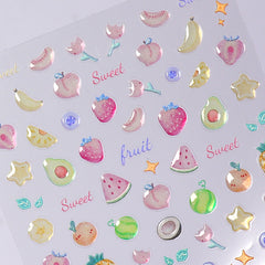 Jelly Nail Sticker - Delicious Fruit