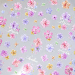 5D Nail Sticker - Pink-Toned Dried Flower