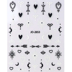 Nail Sticker - Chrome Star & Moon