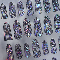 Shell Nail Sticker - Gothic Window (Long)