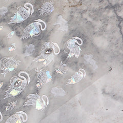 Rhinestone Nail Sticker - Swan