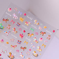 Shell Nail Sticker - Colorful Pony