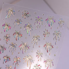 Chrome Nail Sticker - Holo Fireworks