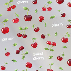 Jelly Nail Sticker - Red Cherry