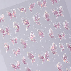 Jelly Nail Sticker - Pink Butterfly