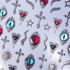 Chrome Nail Sticker - Serpent Eyes