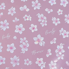 Shell Nail Sticker - Pink Flower