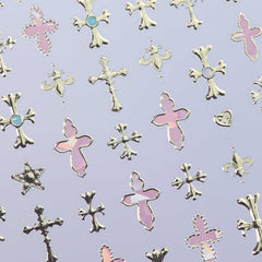 Chrome Nail Sticker - Cross