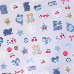 Rhinestone Nail Sticker - Cowboy Bear