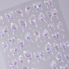 Jelly Nail Sticker - Purple Butterfly