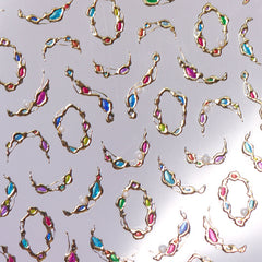 Rhinestone Nail Sticker - Colorful Gemstone