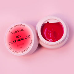 3-in-1 Stamping Ombre Paint Gel - 03 Charming Red