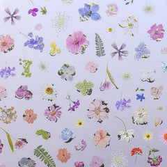 Chrome Nail Sticker - Gold Leaf Dried Flower