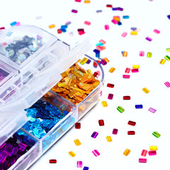Rectangle Nail Glitters - 12 Grids