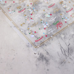 Chrome Nail Sticker - Christmas Tree (Seashell)