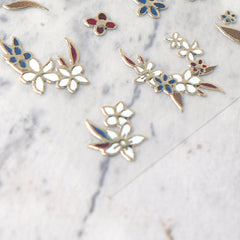 Chrome Nail Sticker - Vintage Flower