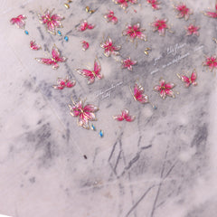 Chrome Nail Sticker - Enamel Butterfly